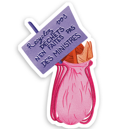 Stickers Holographique Recyclez vos déchets