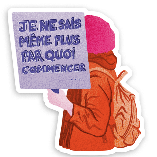 Stickers Holographique Je ne sais même plus par quoi commencer