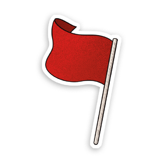 Stickers Holographique Drapeau rouge