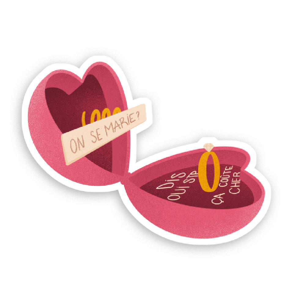 Stickers Holographique Veux-tu m'épouser ?