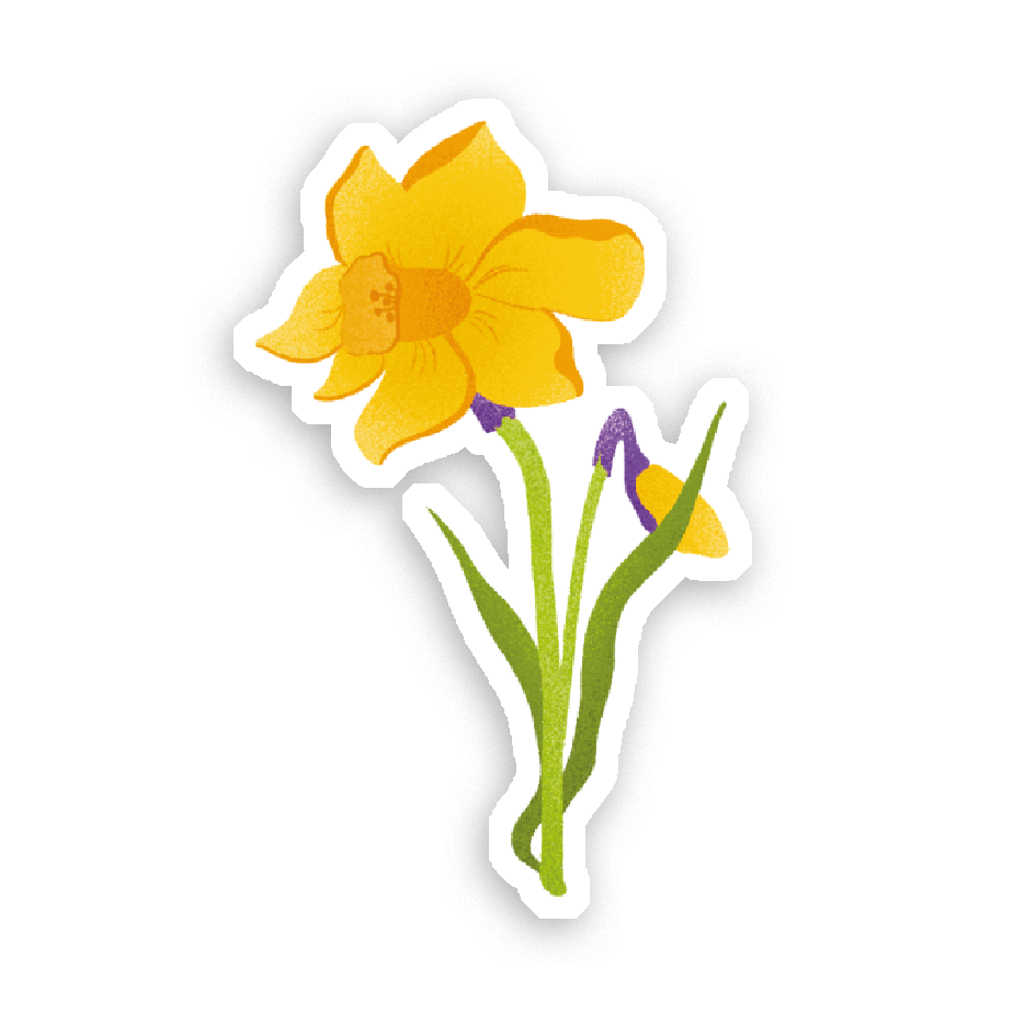 Sticker Holographique J'te le dis avec des fleurs au choix