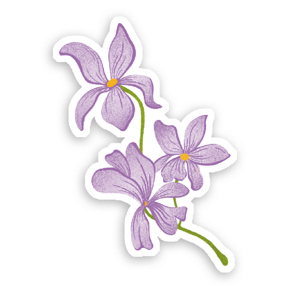 Sticker Holographique J'te le dis avec des fleurs au choix