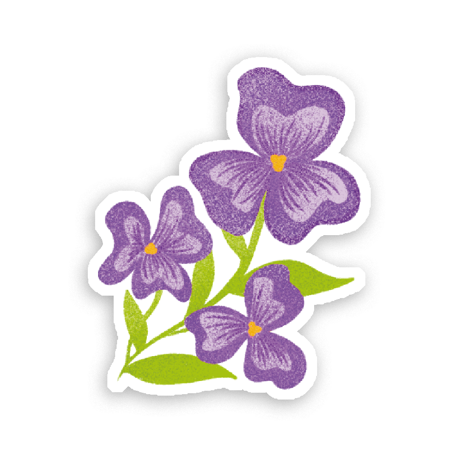 Sticker Holographique J'te le dis avec des fleurs au choix