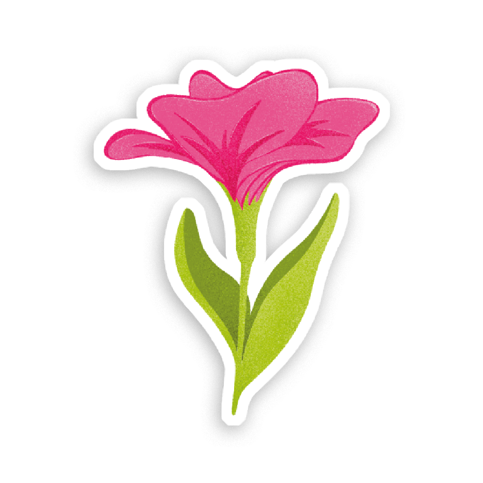 Sticker Holographique J'te le dis avec des fleurs au choix