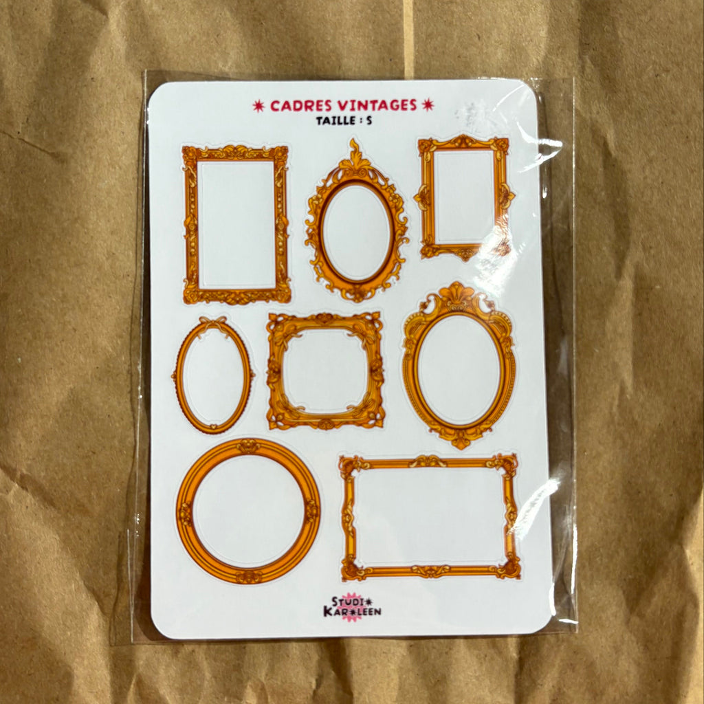 Planche de stickers Cadres vintages