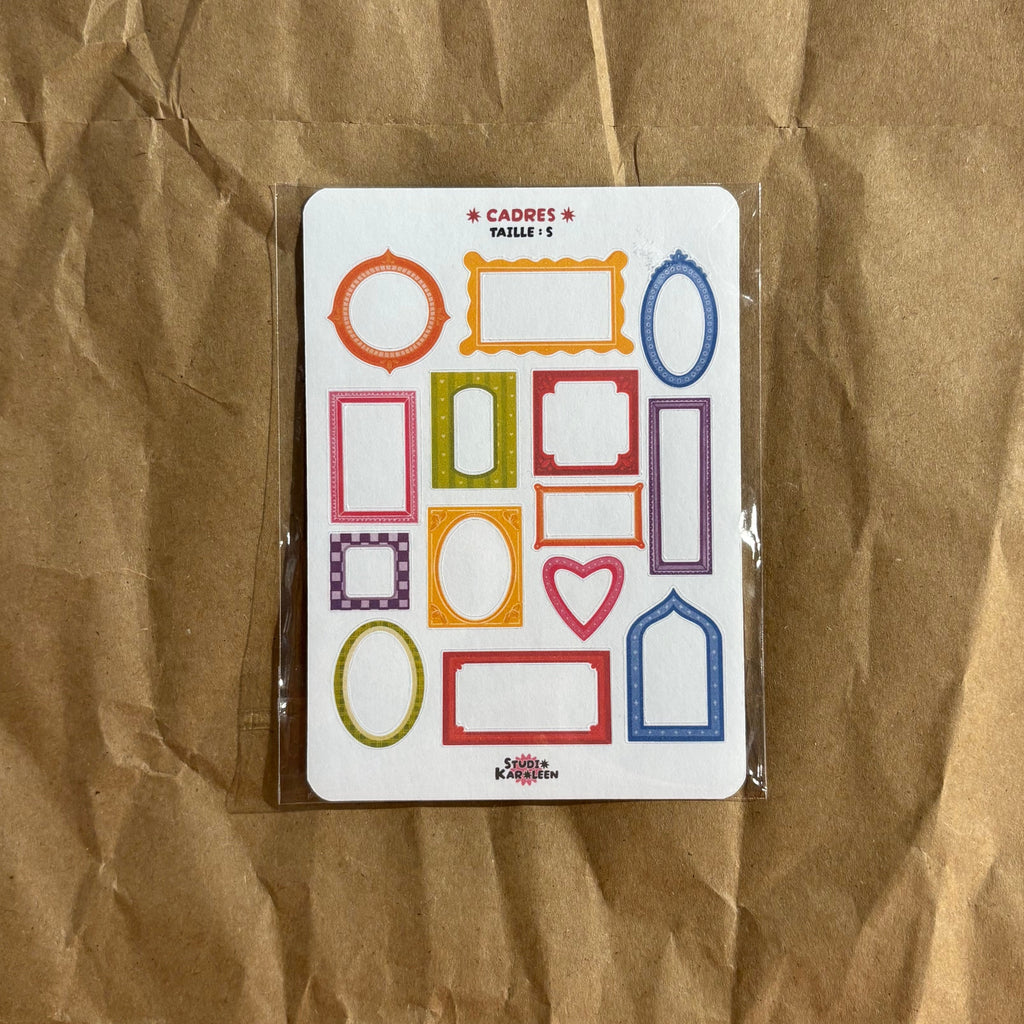 Planche de stickers Cadres