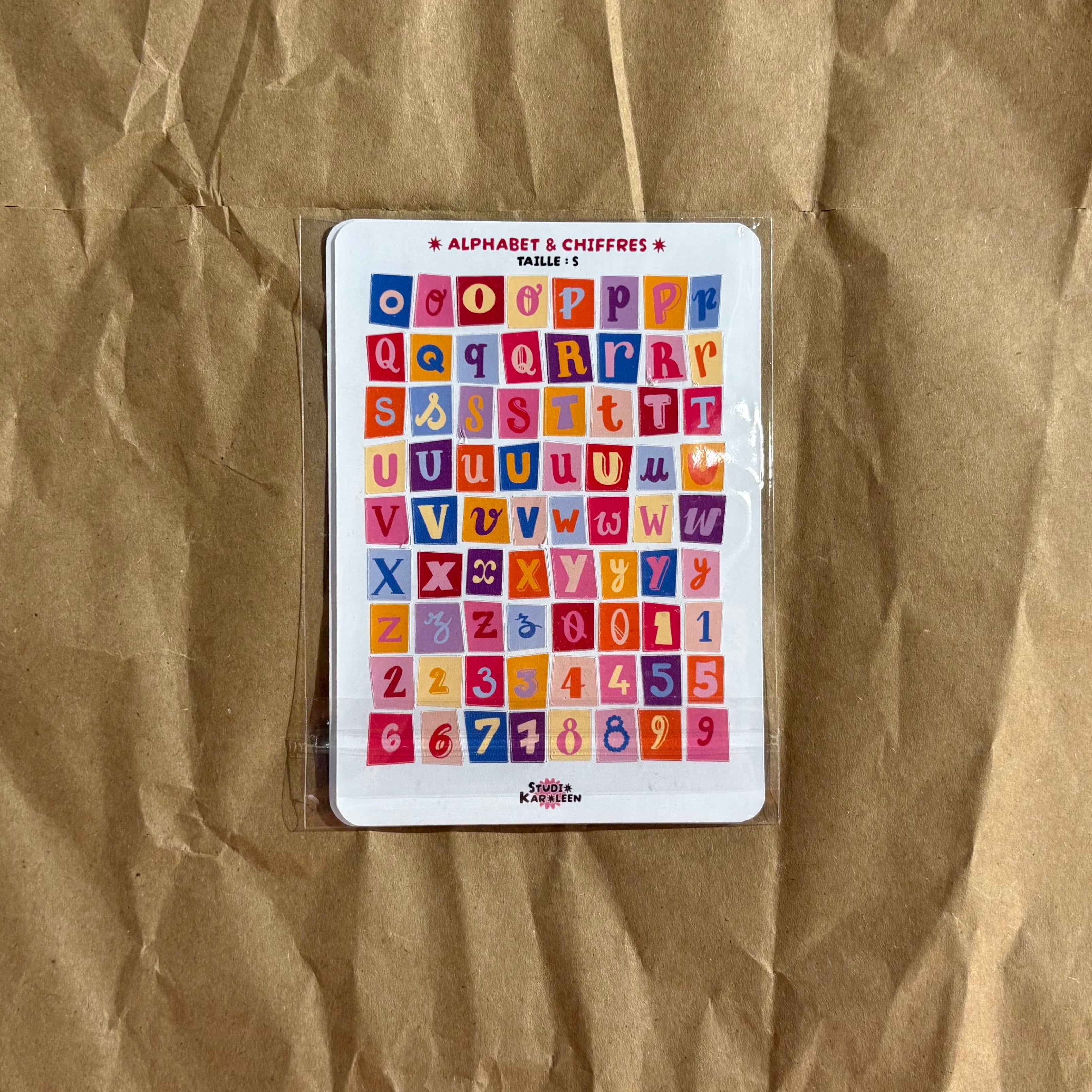 2 Planches de stickers Alphabet et chiffres