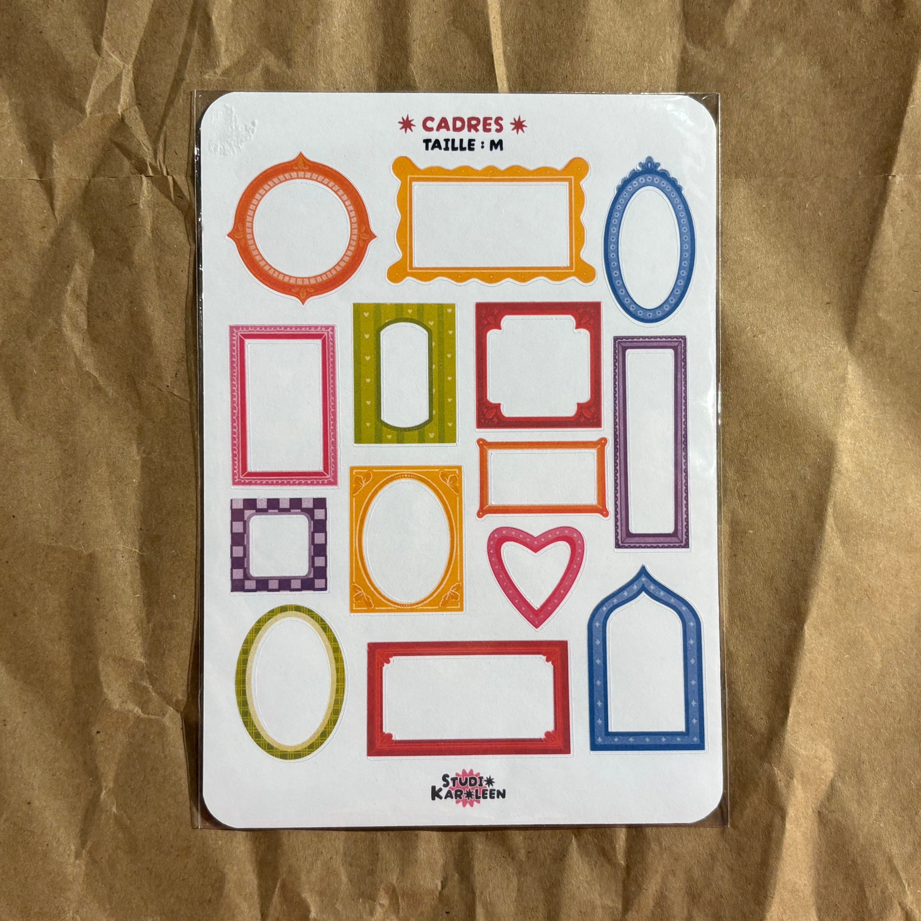Planche de stickers Cadres