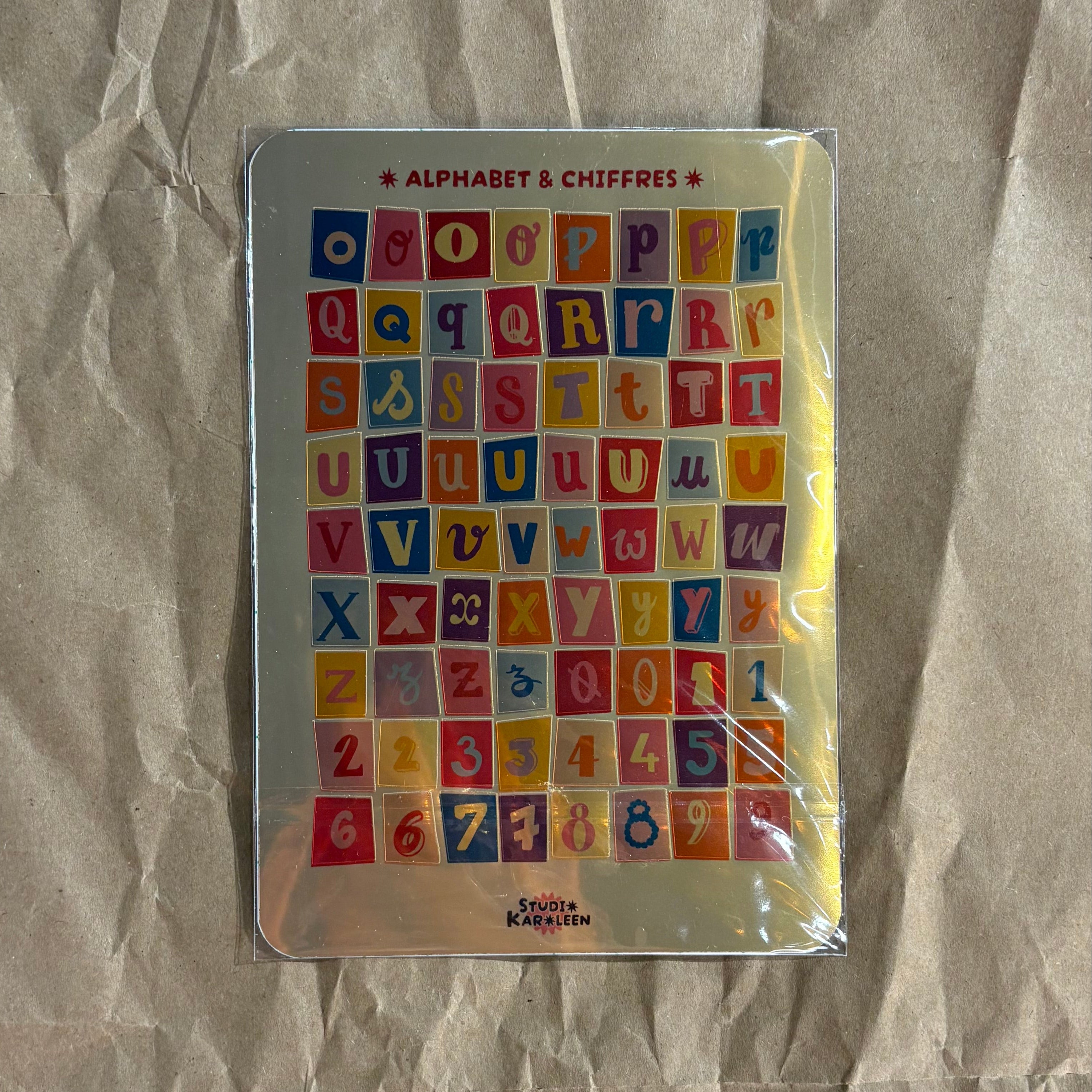 2 Planches de stickers Alphabet et chiffres