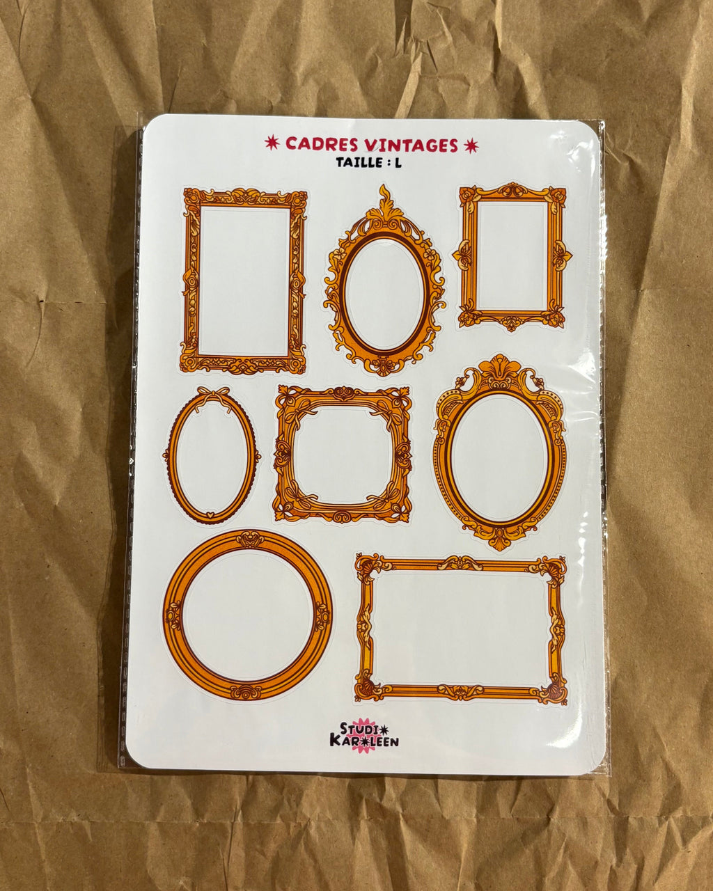 Planche de stickers Cadres vintages