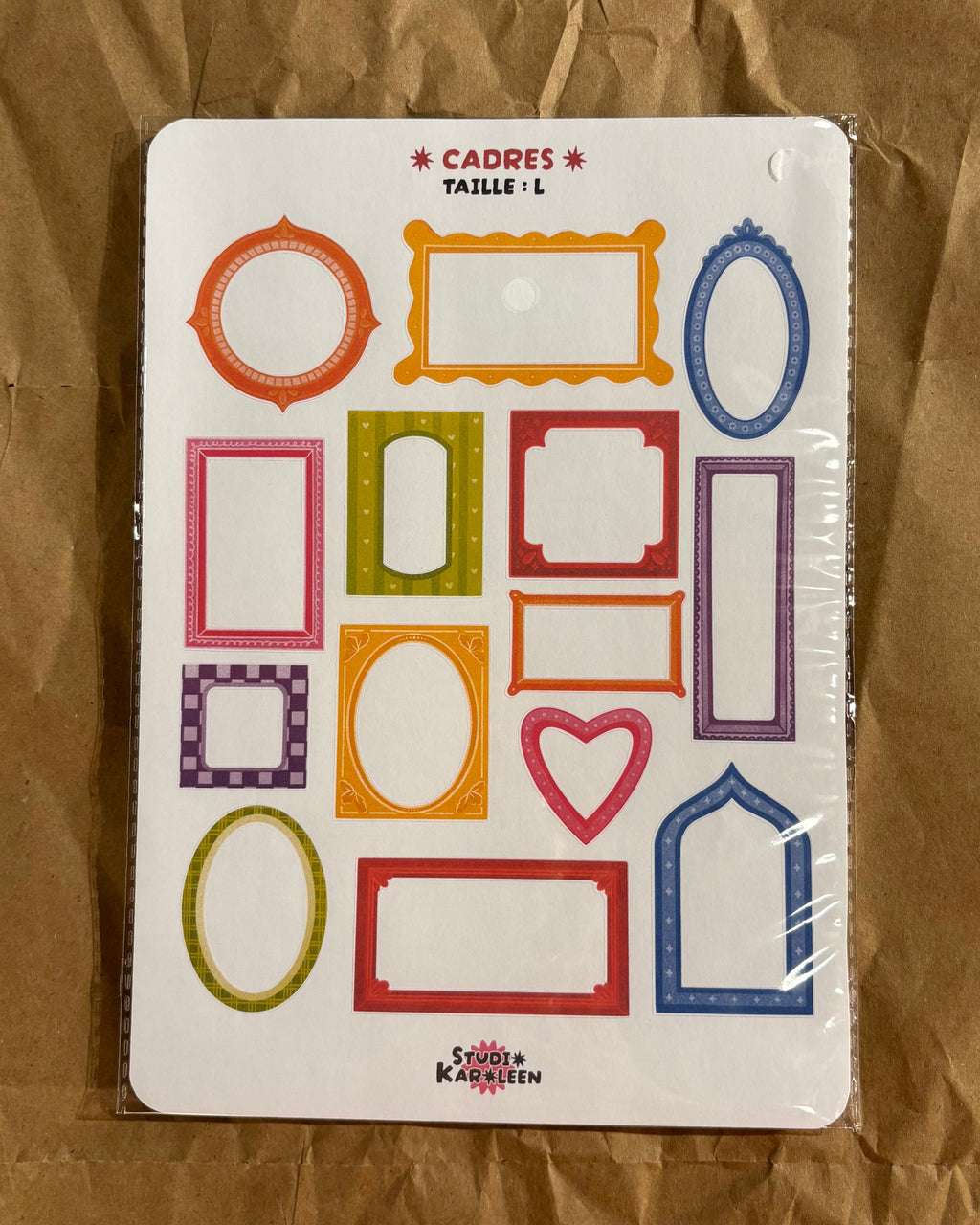 Planche de stickers Cadres