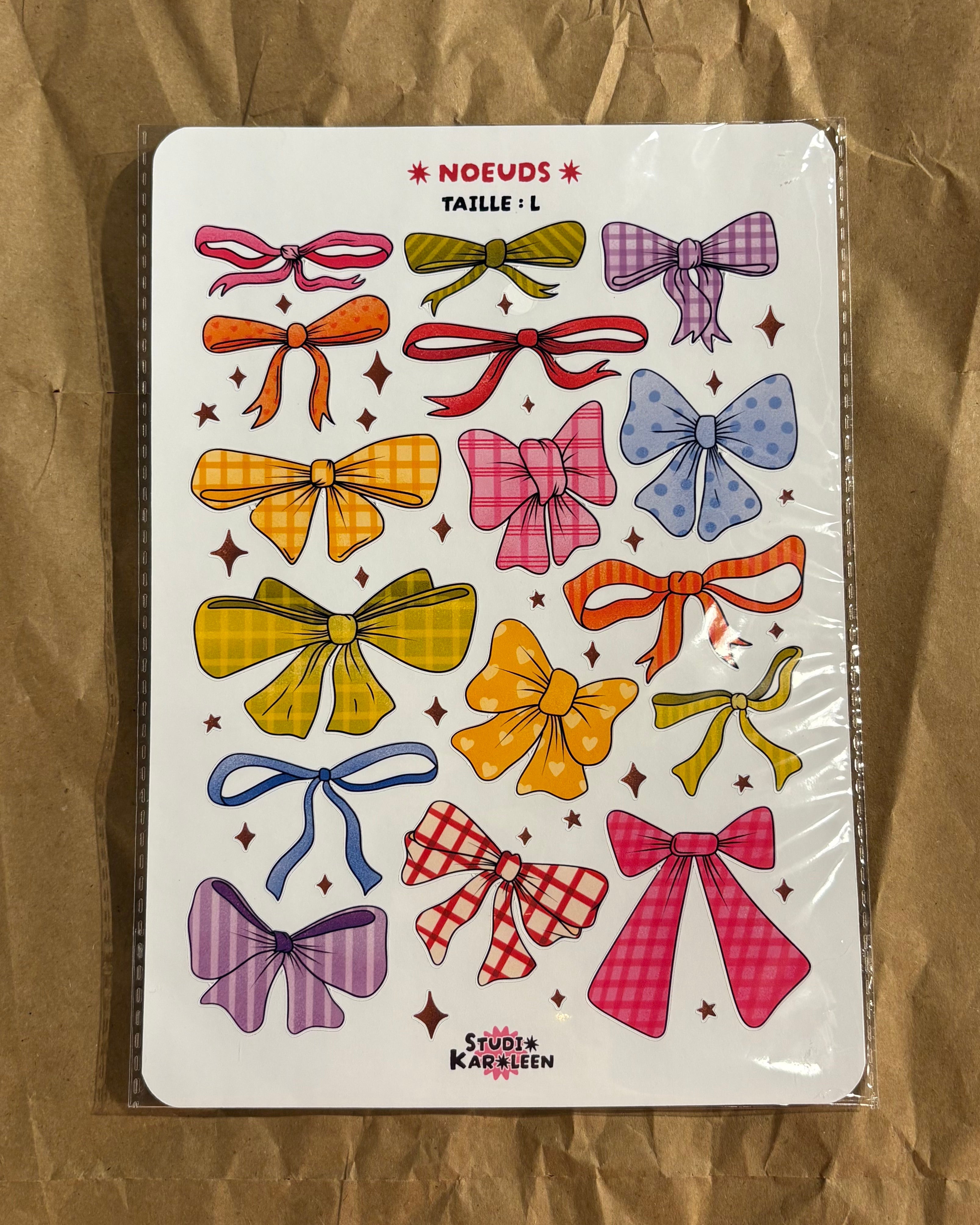 Planche de stickers Noeuds