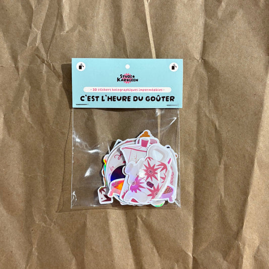 Packung mit 10 holografischen Insekten-Ocollant-Aufklebern