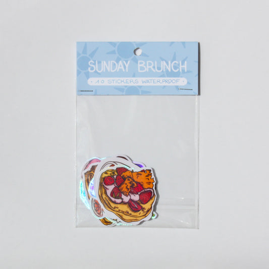 Pack de 10 Stickers Holographique Sunday Brunch