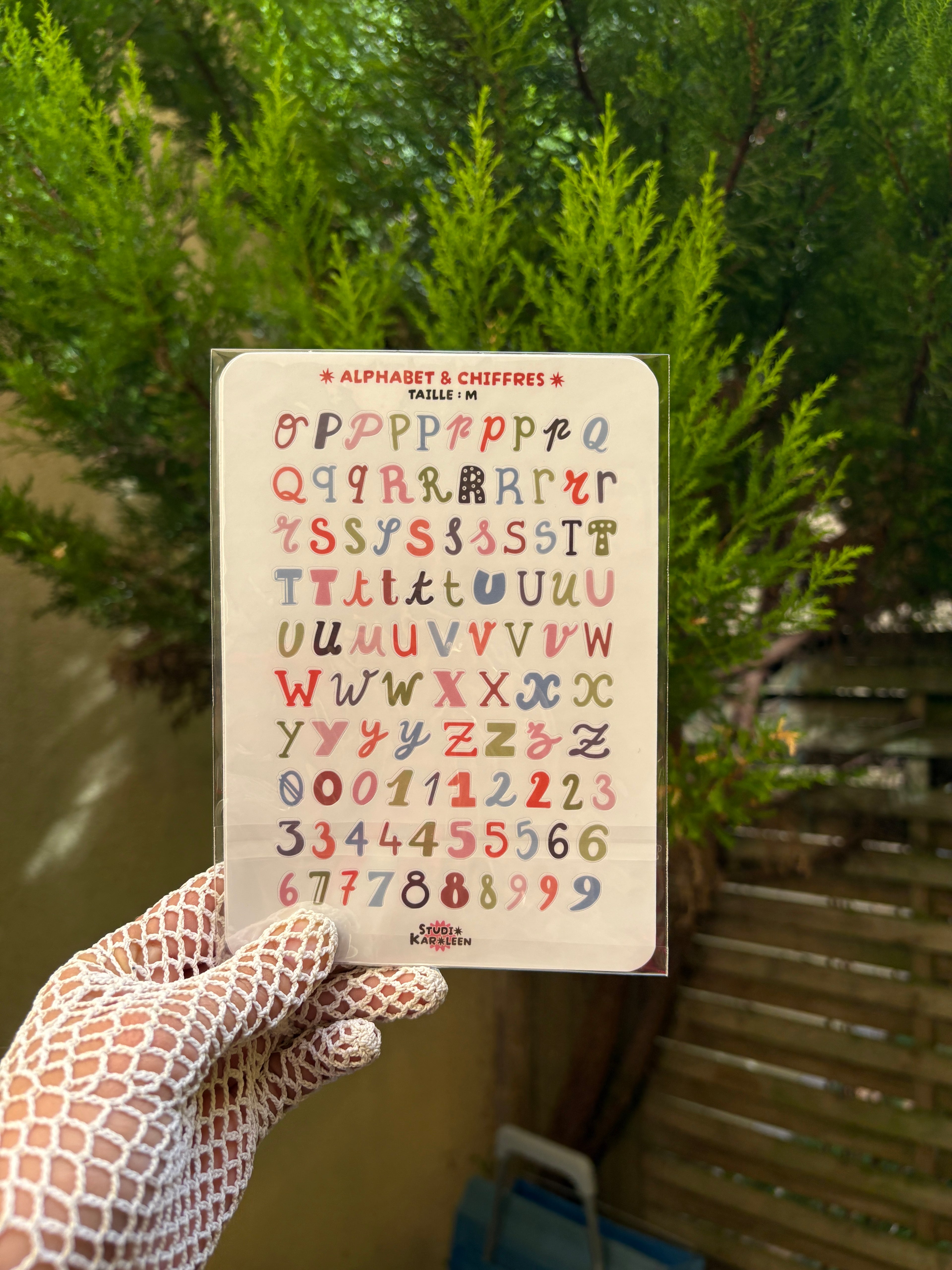 2 Planches de stickers Alphabet et chiffres lettres fines