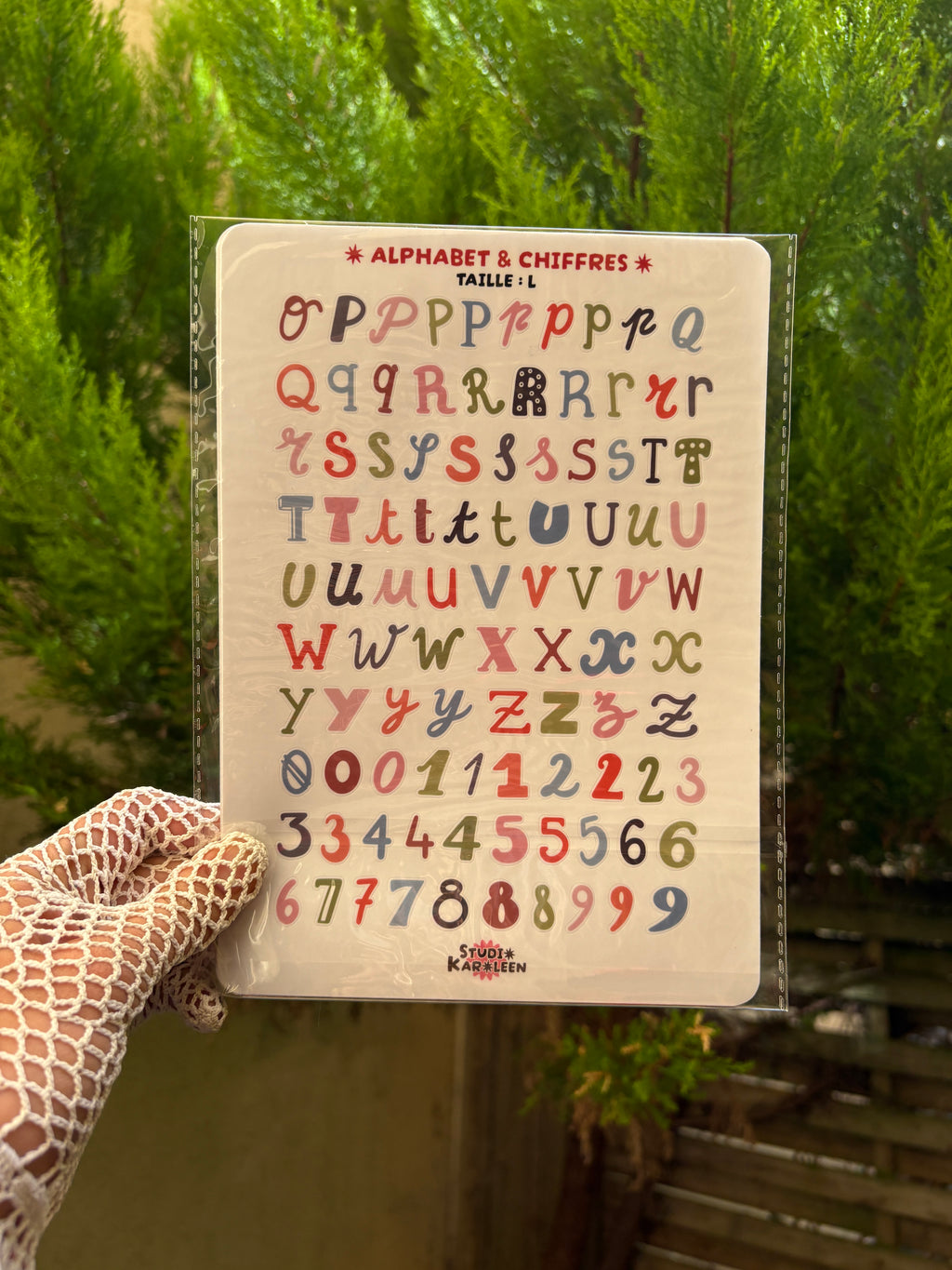 2 Planches de stickers Alphabet et chiffres lettres fines