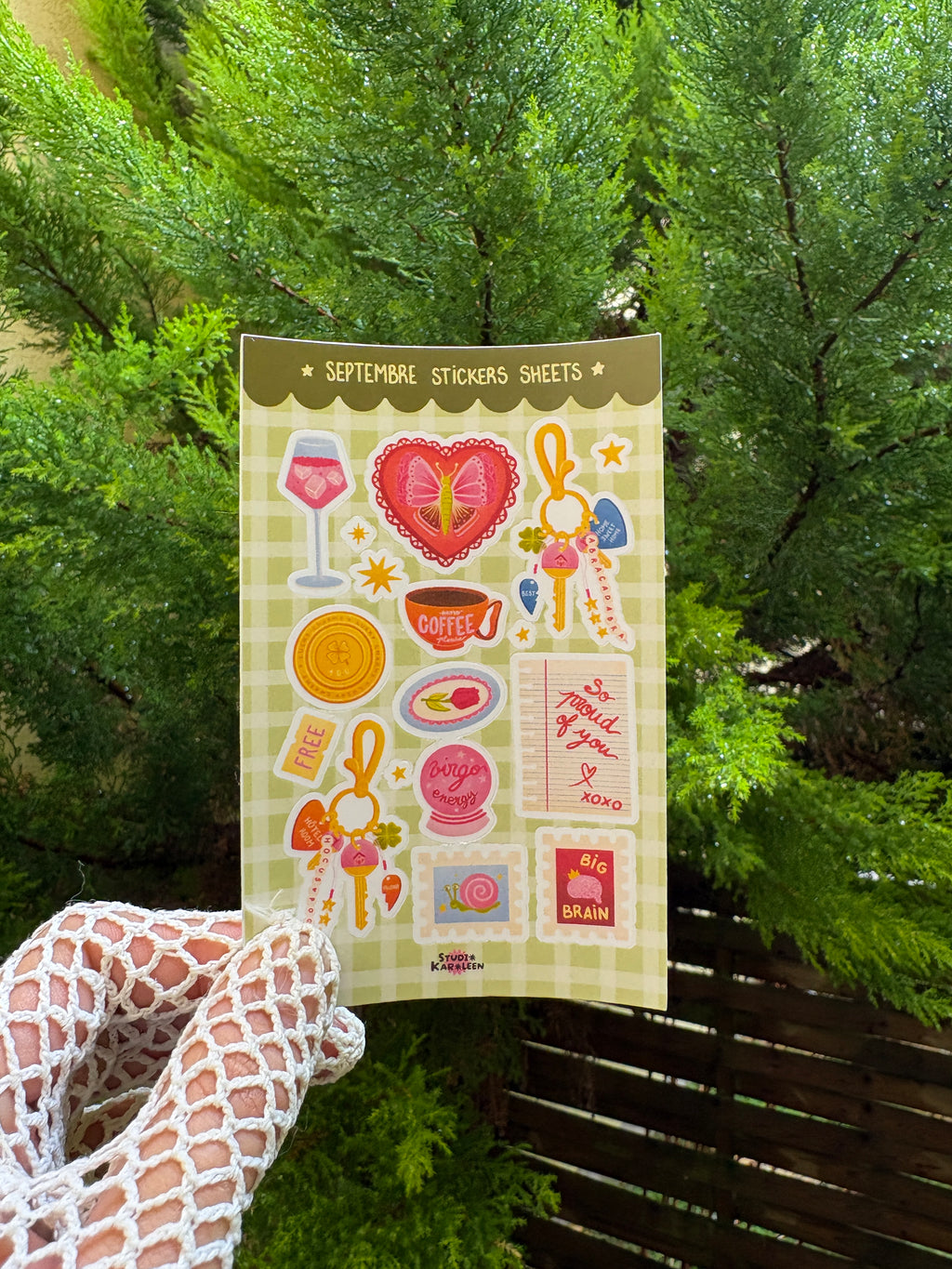 Planche de stickers September trinkets