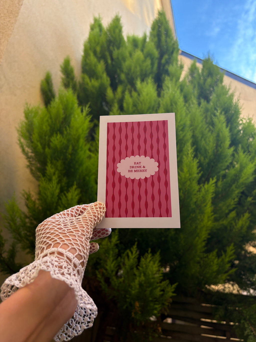 Carte postale Eat Drink & Be Merry