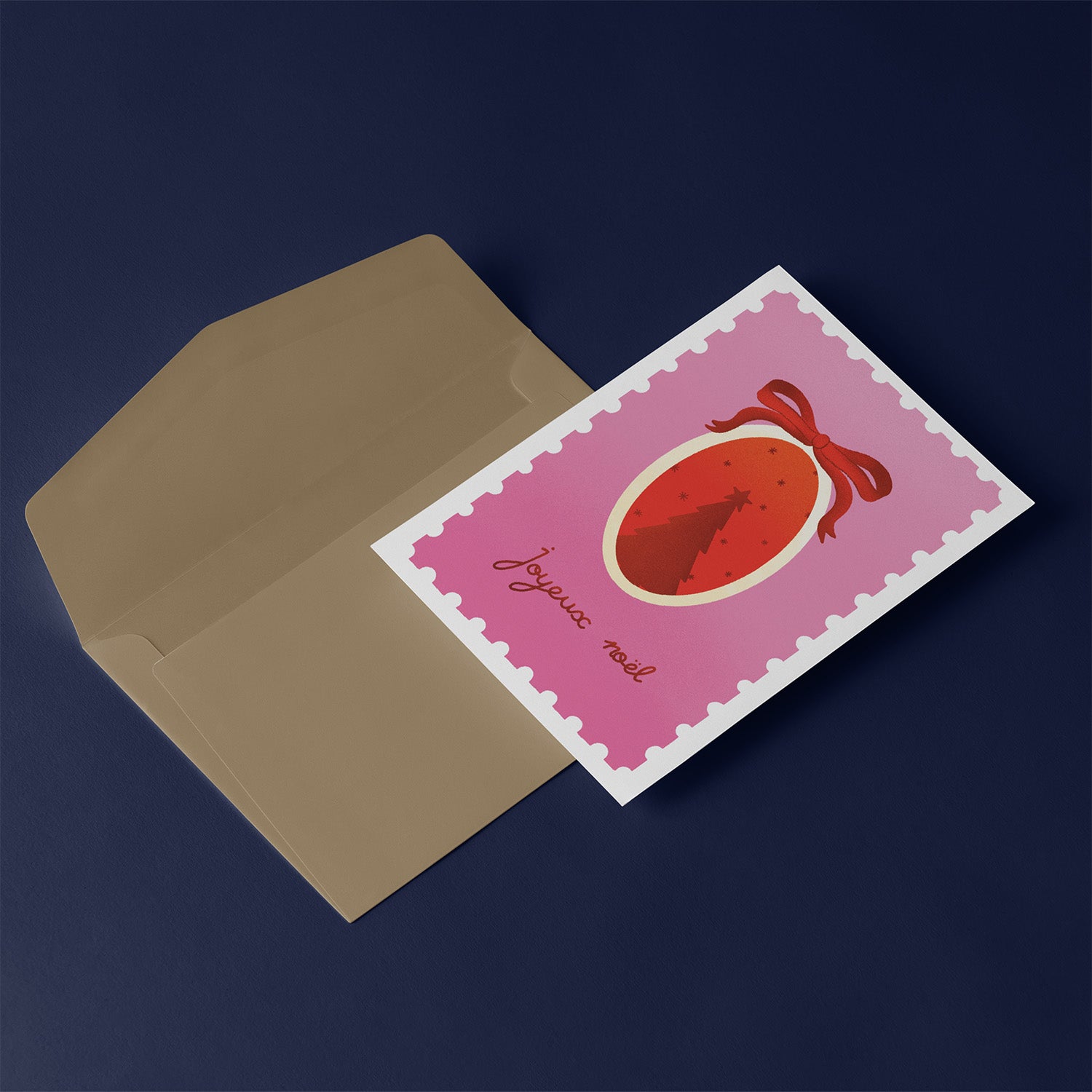 Carte Timbre Joyeux Noël