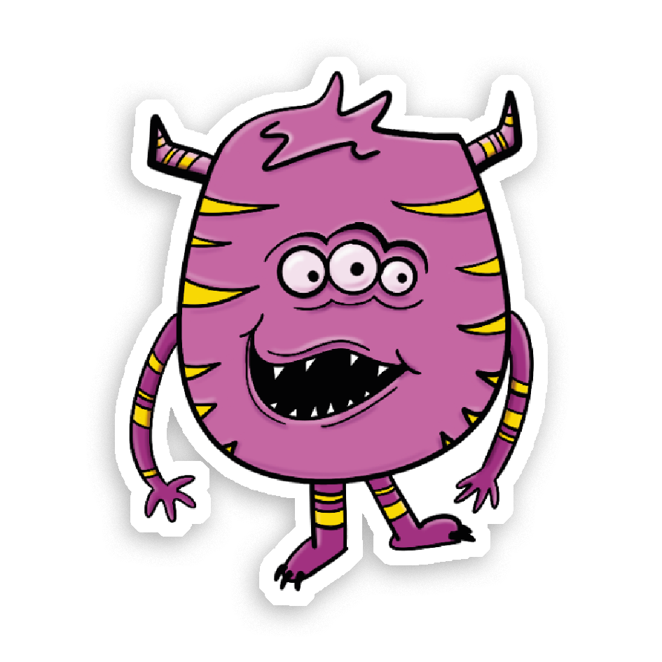 Sticker Holographique Petits monstres au choix