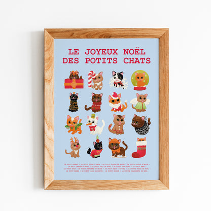 Affiche Le joyeux Noël des potits chats