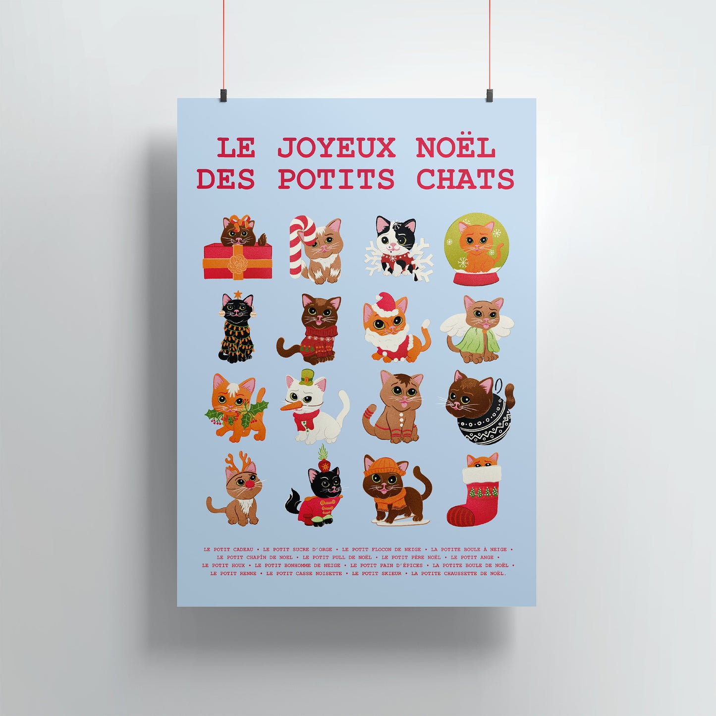 Affiche Le joyeux Noël des potits chats