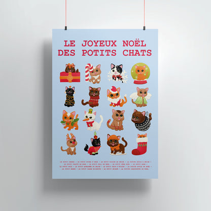 Affiche Le joyeux Noël des potits chats