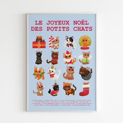 Affiche Le joyeux Noël des potits chats