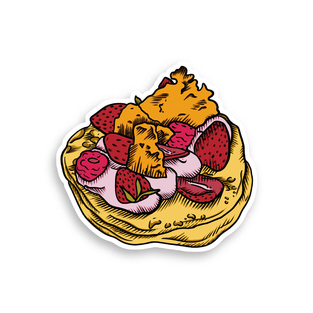 Stickers Holographique Pancakes fruits rouges 2