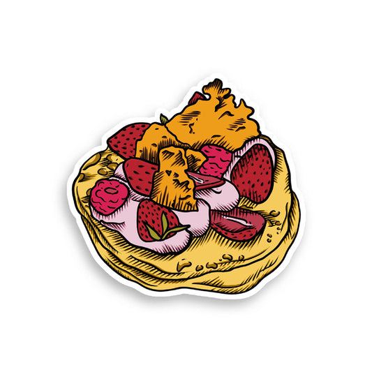 Stickers Holographique Pancakes fruits rouges 2