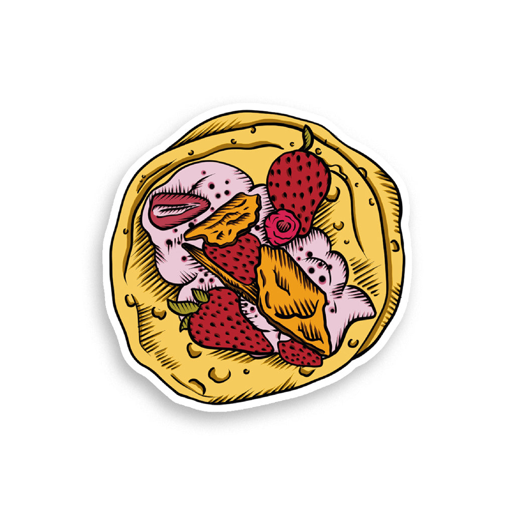 Holographic Pancakes Red Fruits Stickers