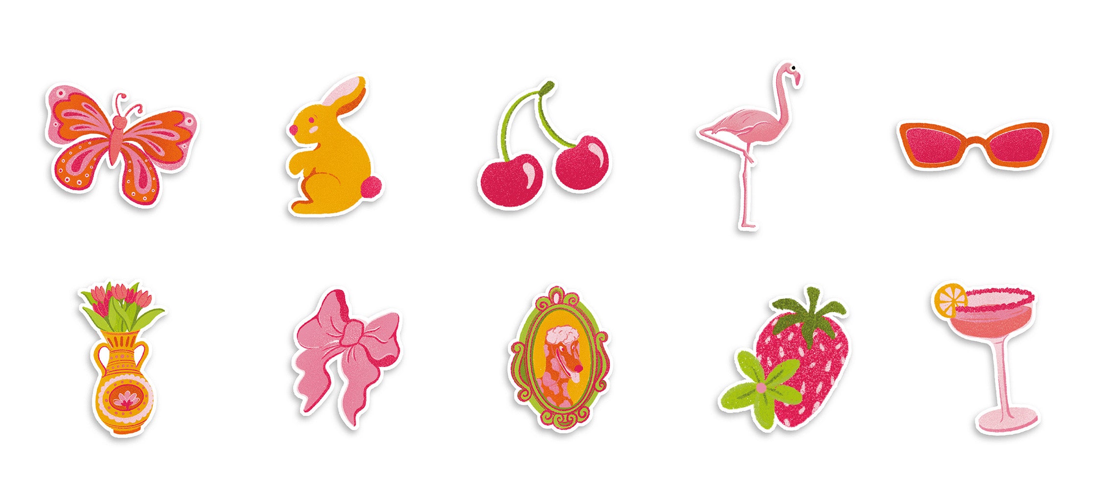 Pack de 10 Stickers Holographique Un air de printemps