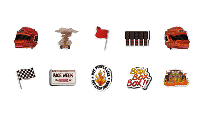 Packung mit 10 holografischen Insekten-Ocollant-Aufklebern