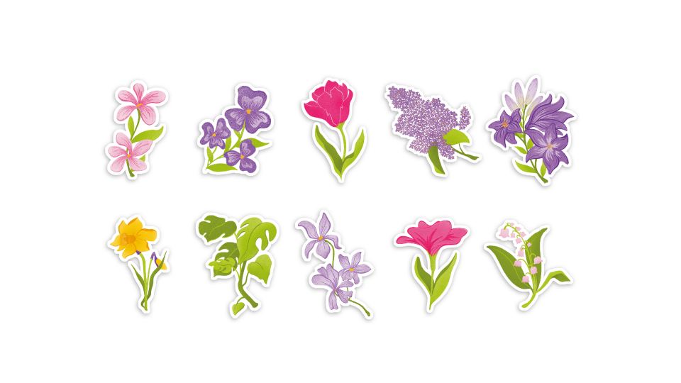 Packung mit 10 holografischen Insekten-Ocollant-Aufklebern