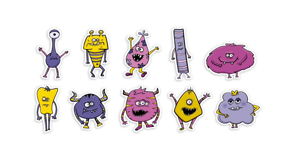 Packung mit 10 holografischen Insekten-Ocollant-Aufklebern