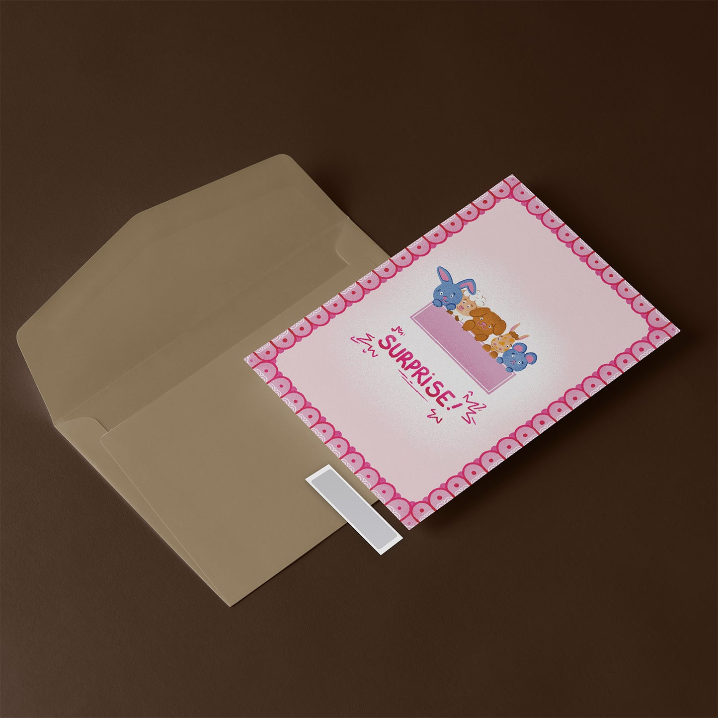 Carte à gratter Surprise Rose